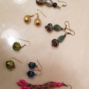 6 pair handmade earrings